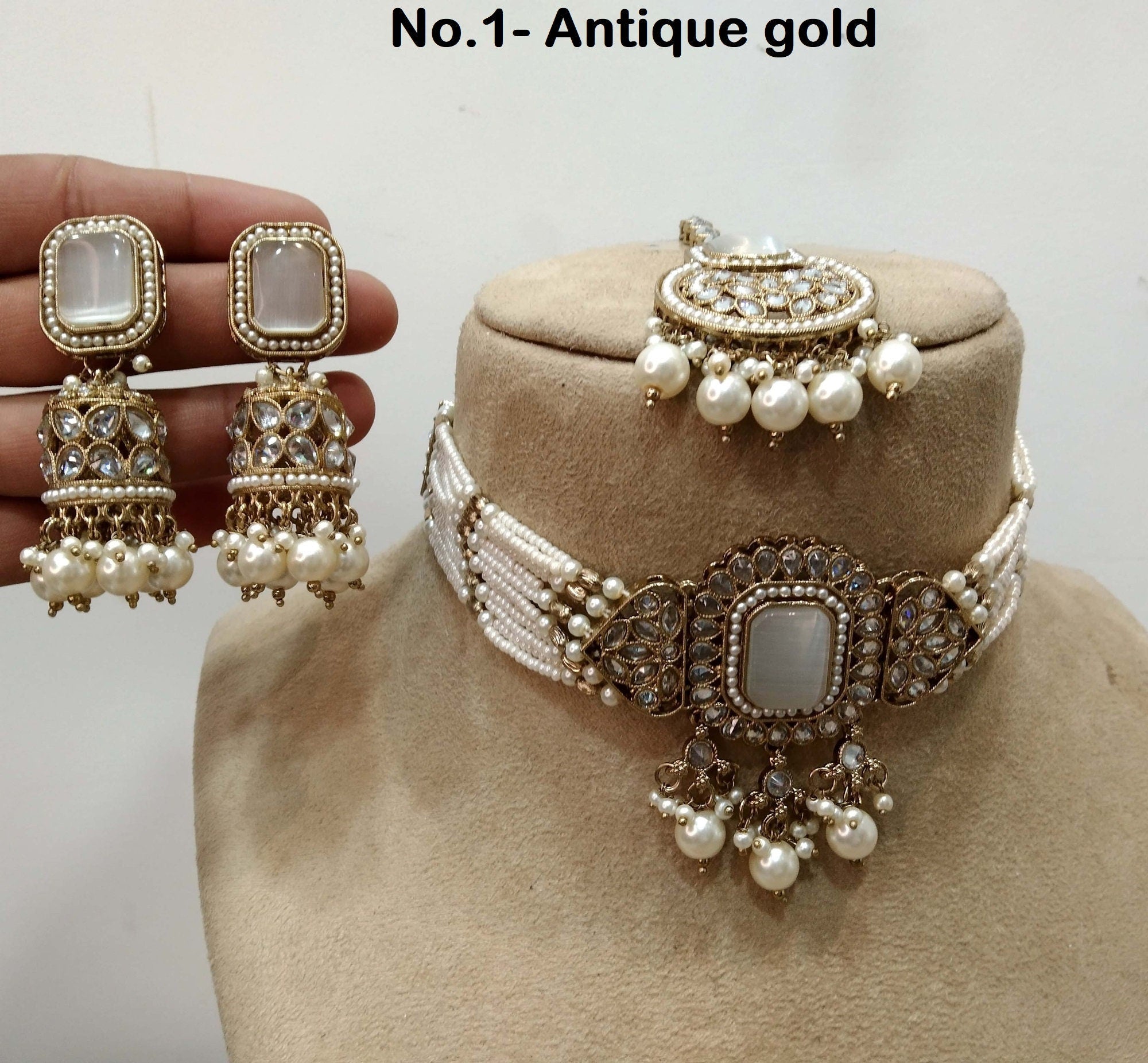 Indian choker hot sale jewelry set