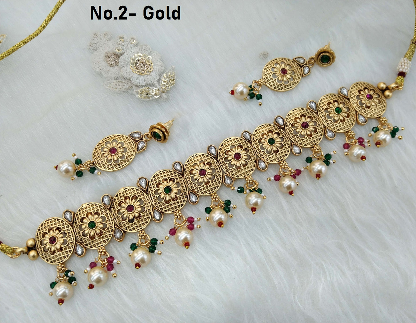 Choker Set Polki indian  Jewellery Necklace Set