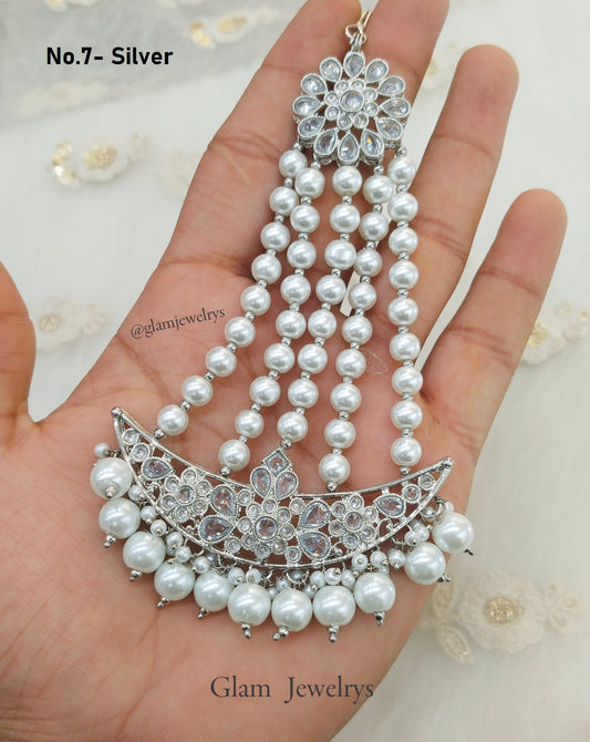 Silver Passa Jhumar Jhoomer Headpiece Bridal Passa/Hijab Headpiece