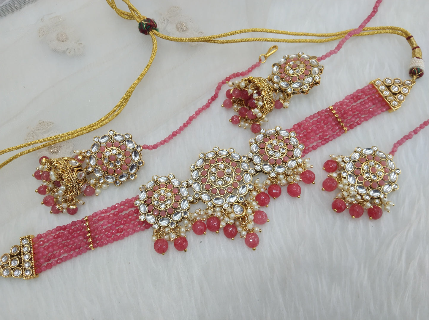 Indian Jewellery  Kundan Gajjri choker most G-eazy set