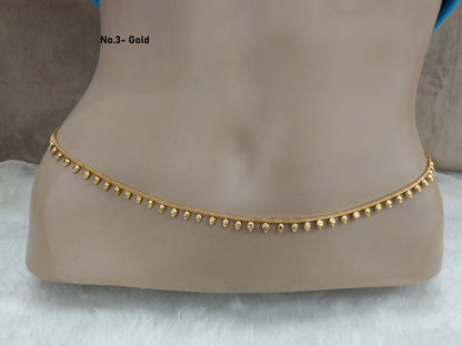 Gold belt Sari Saree Belly Chain Jewellery Indian Kamarbandh Kamarband shina Belt