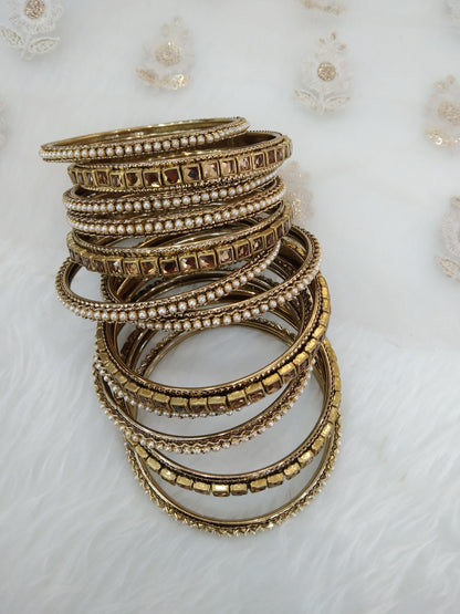 Indian bangles jewellery/Traditional bollywood jewellery/Antique gold bangles/Wedding bracelets