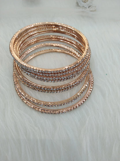 Indian bangles jewellery/Traditional bollywood jewellery/Rose gold bangles/Wedding bracelets