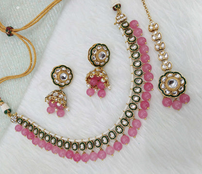 Indian  jewellery gold gajjri kundan Set/ kundan  holi Set