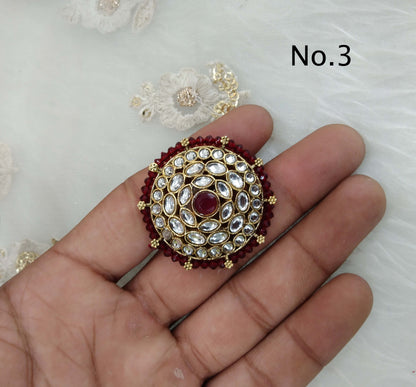 Indian Ring/Gold kundan rings/Finger rings Big round brida ring hand accessory/salsa