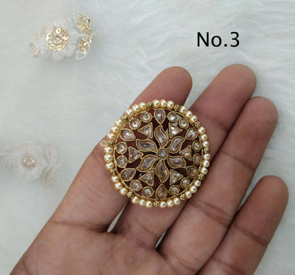 Indian Ring Big Round /Antique gold/Finger rings Big round bridal ring hand accessory/