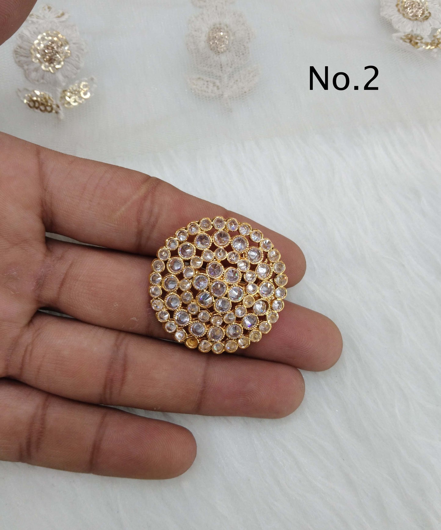 Indian Ring /gold finish Finger rings round bridal ring hand accessory/hki