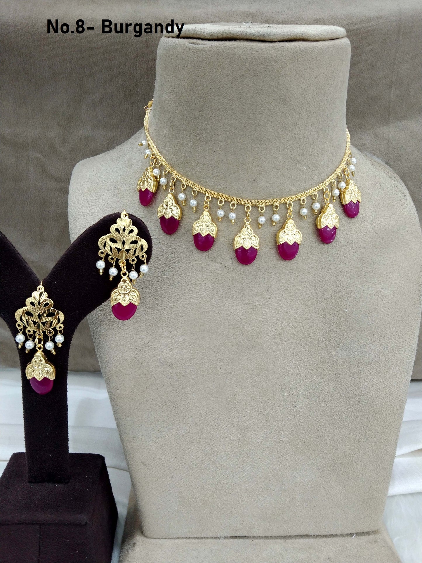 Jadau jewellery necklace set/Punjabi Indian Jewellery dakh set/Muslim necklace set