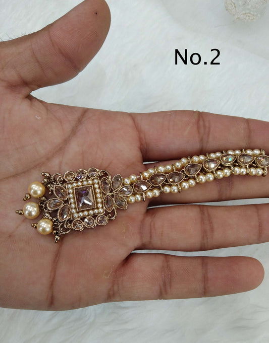 Online Indian Tikka Headpiece /Bollywood Maang Tikka Tika South Indian Hair chery Jewellery