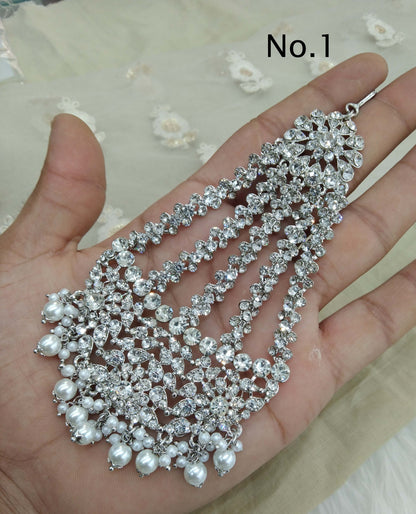 Silver and gold Passa Jhumar Jhoomer Headpiece Bridal Passa/Hijab bita Headpiece