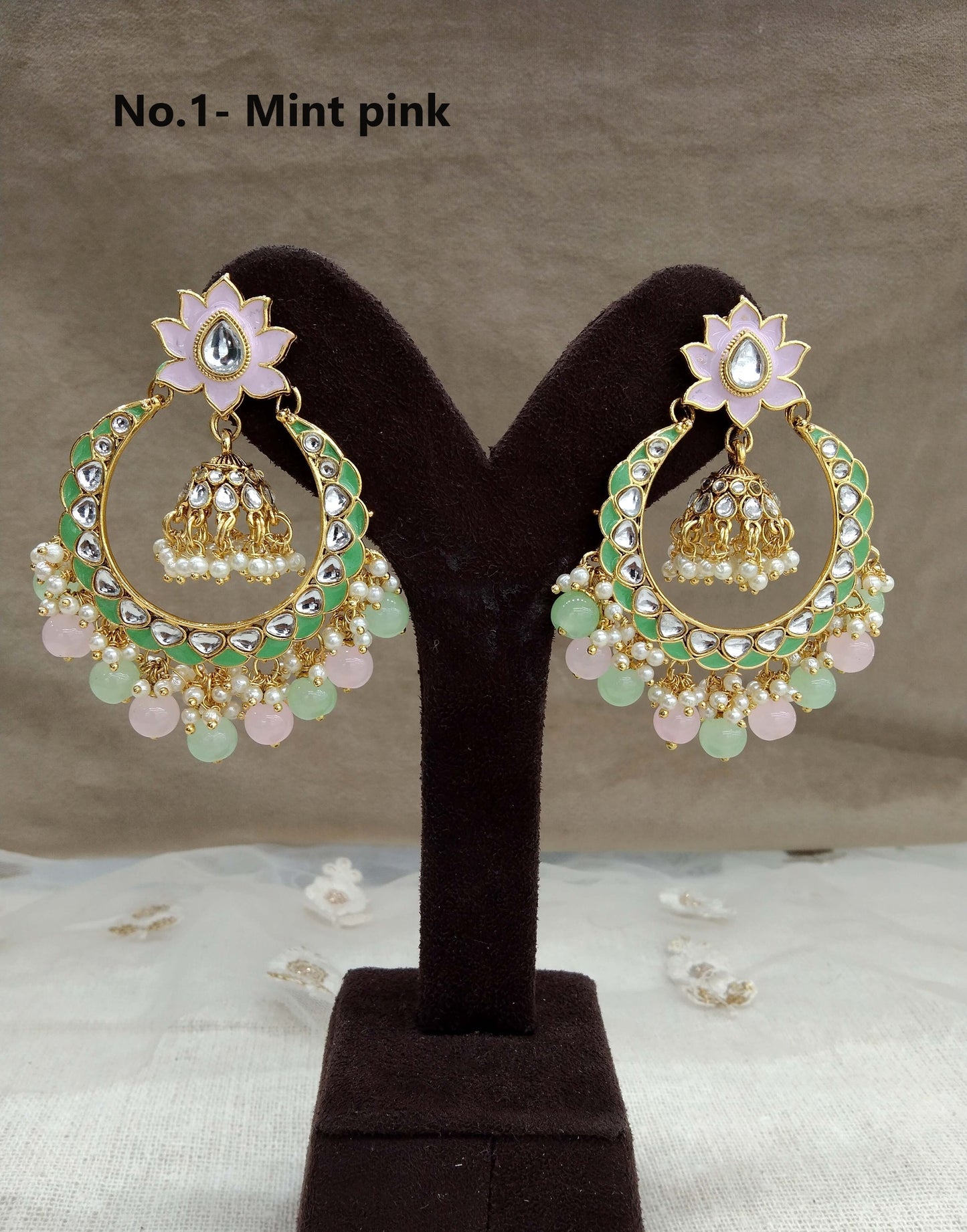 Indian kundan earrings jewellery/kundan chandballi earrings/ bollywood earrings explore set