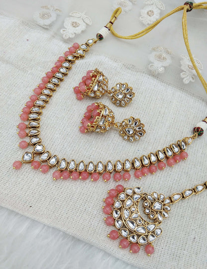 Kundan Necklace Jewellery Set/ Gold gaajri kundan Indian jewellery kundan latin sets