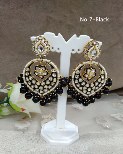 Indian Kundan Earrings Jewelery/Kundan Earrings/ bollywood Earrings stand Set