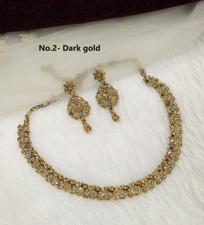 Antique Gold Jewellery Necklace Jewellery Set /Antique dark gold finish Jewellery virat necklace set  Online