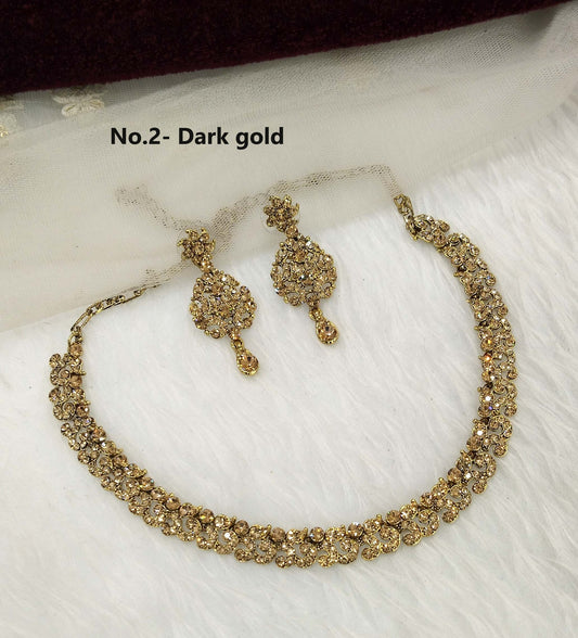 Antique Gold Jewellery Necklace Jewellery Set /Antique dark gold finish Jewellery virat necklace set  Online