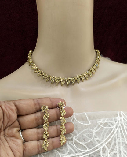 Antique Gold Jewellery Necklace Set /Antique dark gold finish Jewellery virat necklace set Online