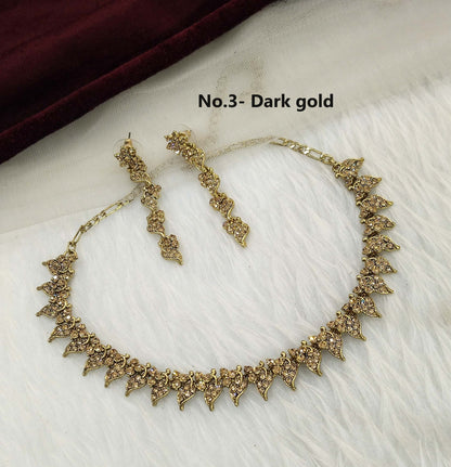 Antique Gold Jewellery Necklace Set /Antique dark gold finish Jewellery virat necklace set Online