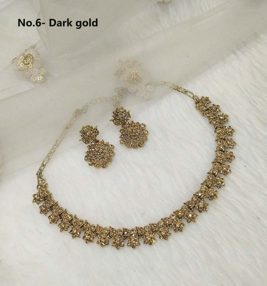 Antique Gold Jewellery Necklace Set /Antique dark gold finish Jewellery virat necklace set Online