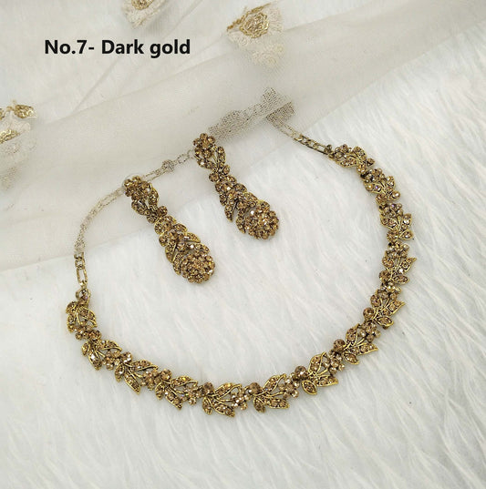 Antique Gold Jewellery Necklace Set /Antique dark gold finish Jewellery virat necklace set Online