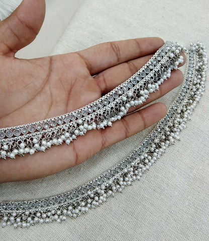 Anklets Foot Pair Bracelet Silver Indian Payal Jhanjar Jewellery Jewellery