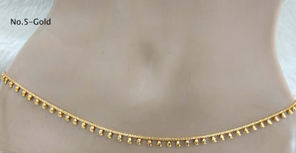 Gold belt Sari Saree belly Chain Jewellery Indian Kamarbandh Kamarband Belt