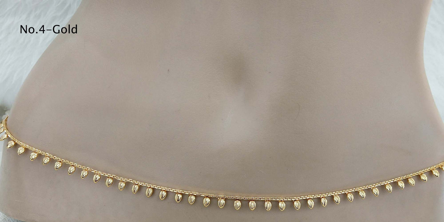 Gold belt Sari Saree belly Chain Jewellery Indian Kamarbandh Kamarband Belt