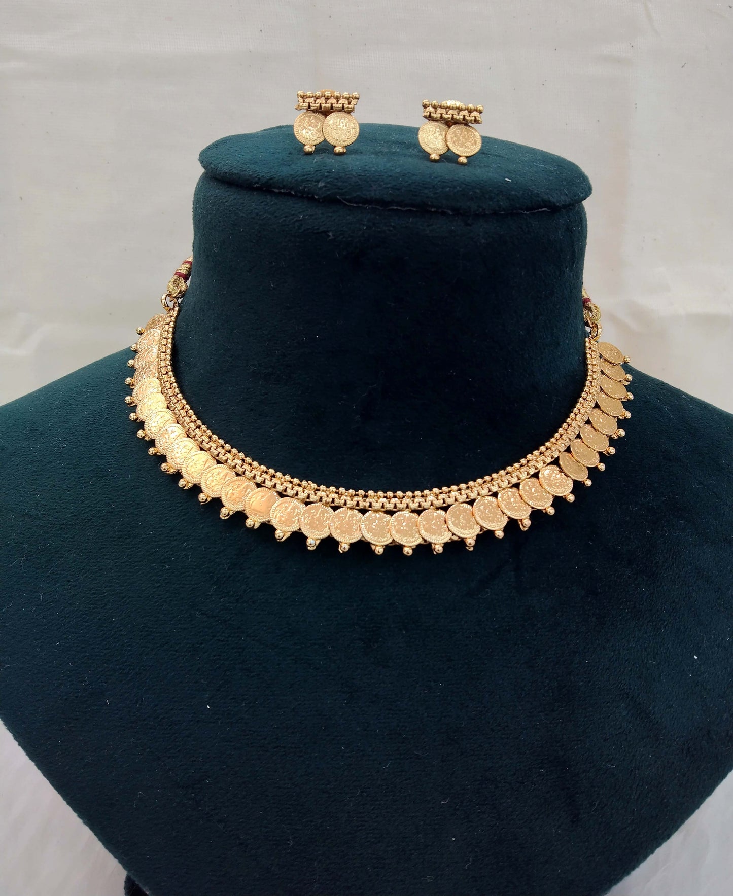 Indian Polki   Jewellery Gold  Necklace Set/ Bollywood Style Gold Finish South Indian pooja Jewellery