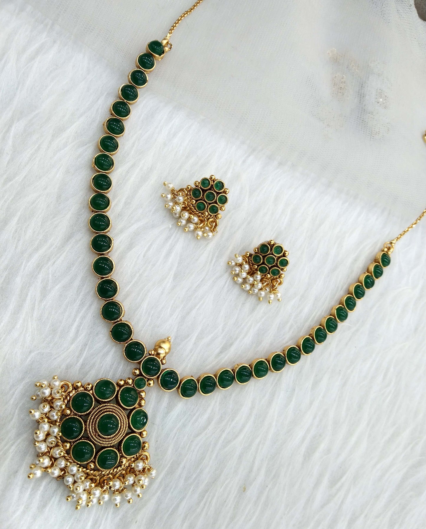 gold necklace Set/ gold polki necklace Indian drive Jewellery