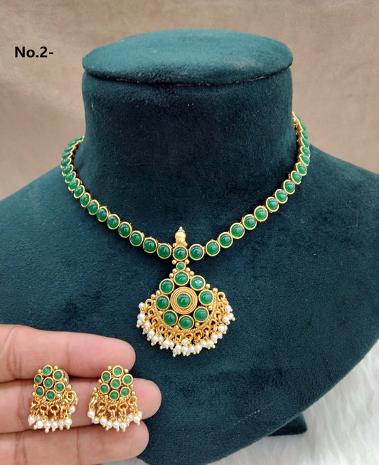 gold necklace Set/ gold polki necklace Indian drive Jewellery