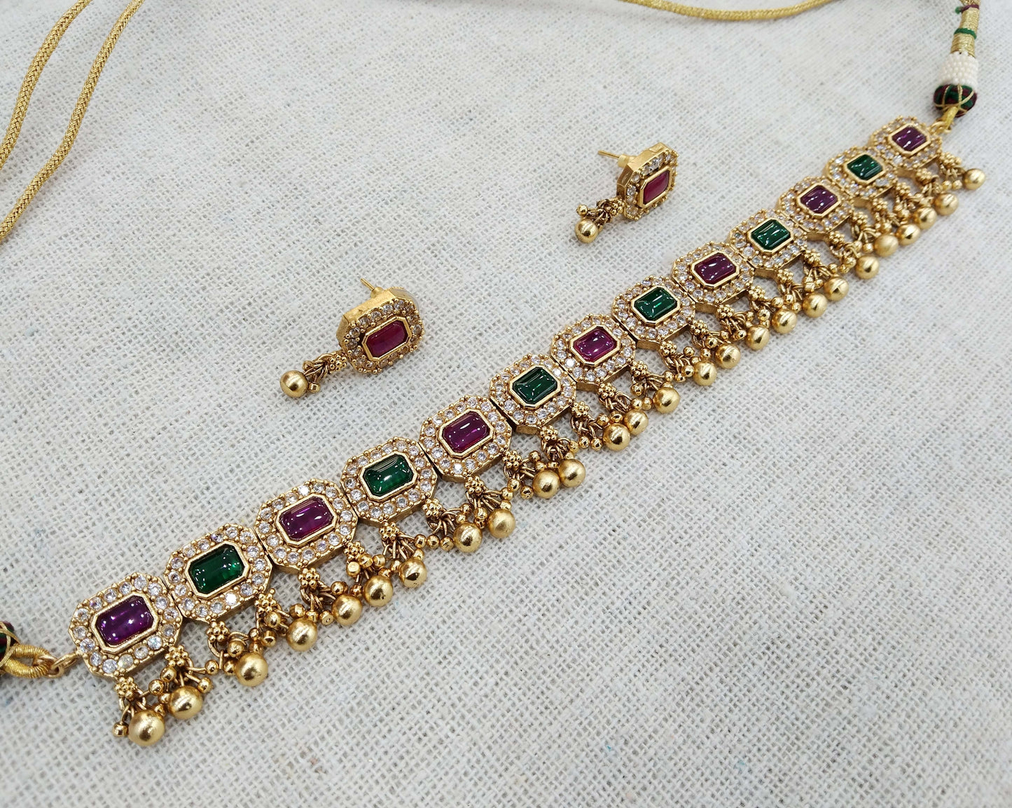 Gold polki kundan choker  Jewellery set/ Gold choker sites set