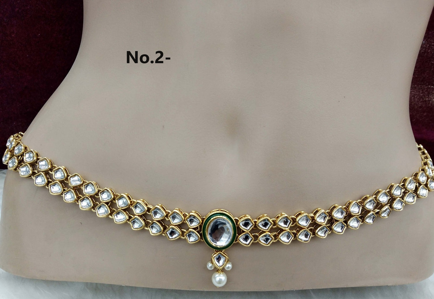 Waist Chain Kundan Belly Sari Saree Chain Indian  Jewellery Kamarbandh Belt