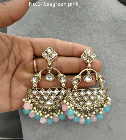 Indian Kundan Earrings Jewellery/Kundan Earrings/ bollywood Earrings tiger Set