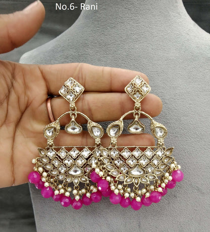 Indian Kundan Earrings Jewellery/Kundan Earrings/ bollywood Earrings tiger Set