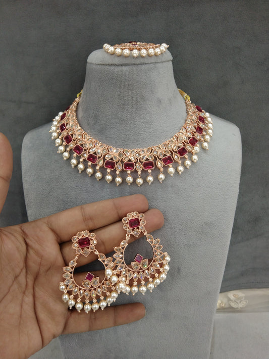 Indian  Jewellery/Antique gold Ruby necklace Set/Indian Jewelry Jewellery Set/ cairns jewelry sets