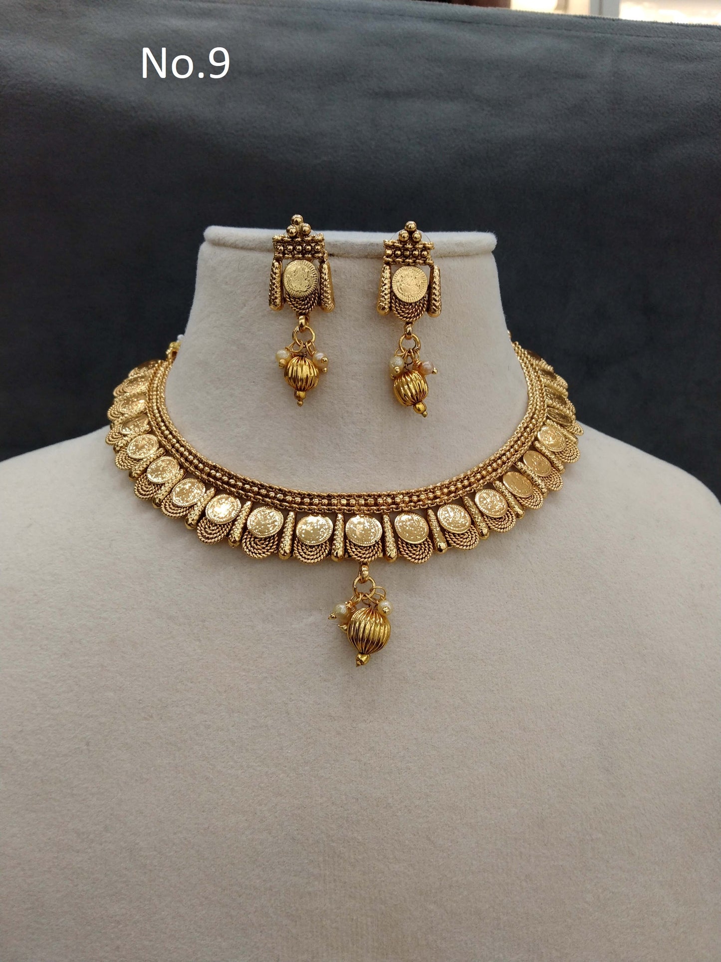 Gold polki necklace set Indian chivi Jewellery