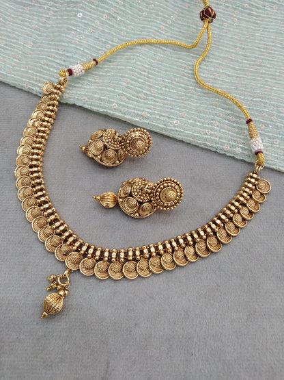 Gold polki Necklace set Indian siva Jewellery