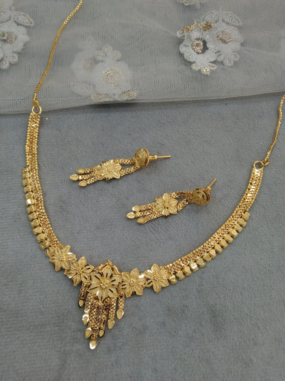 Gold  Jewellery Necklace Jewellery set/Gold finish 1 gram forming South Indian bridal gline Jewellery