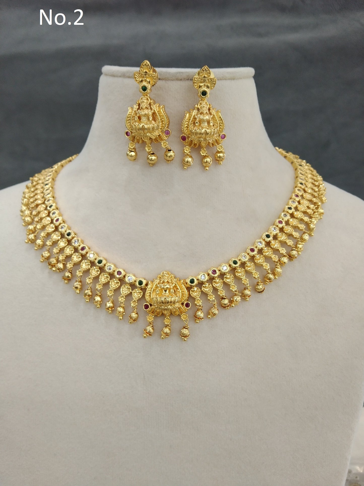 Gold Necklace Jewellery Set/ gold polki necklace Indian tishi Jewellery