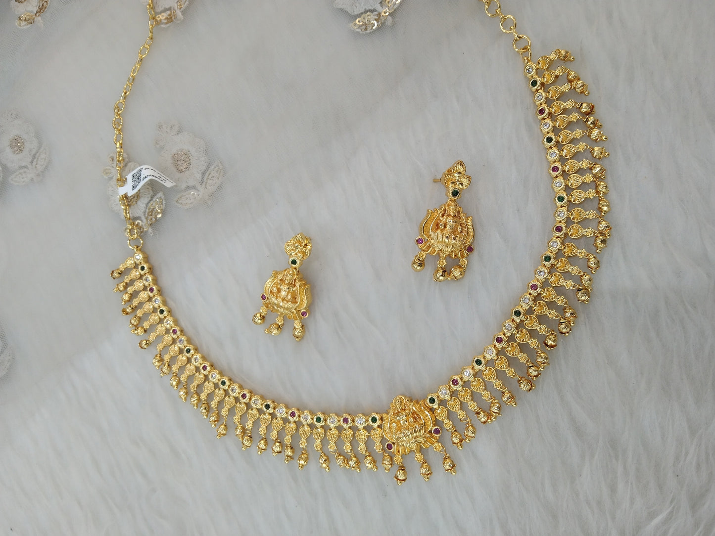 Gold Necklace Jewellery Set/ gold polki necklace Indian tishi Jewellery