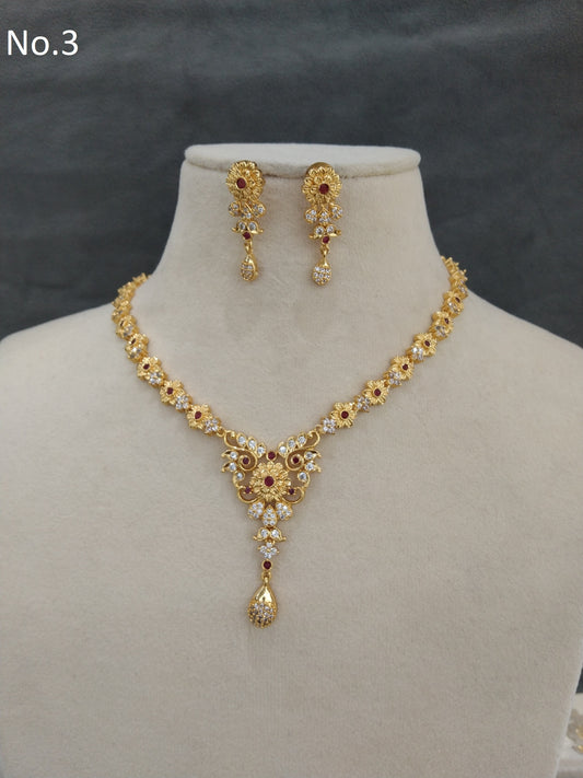 Antique Gold Necklace Jewellery Set/ gold polki necklace Indian tishi Jewellery Online