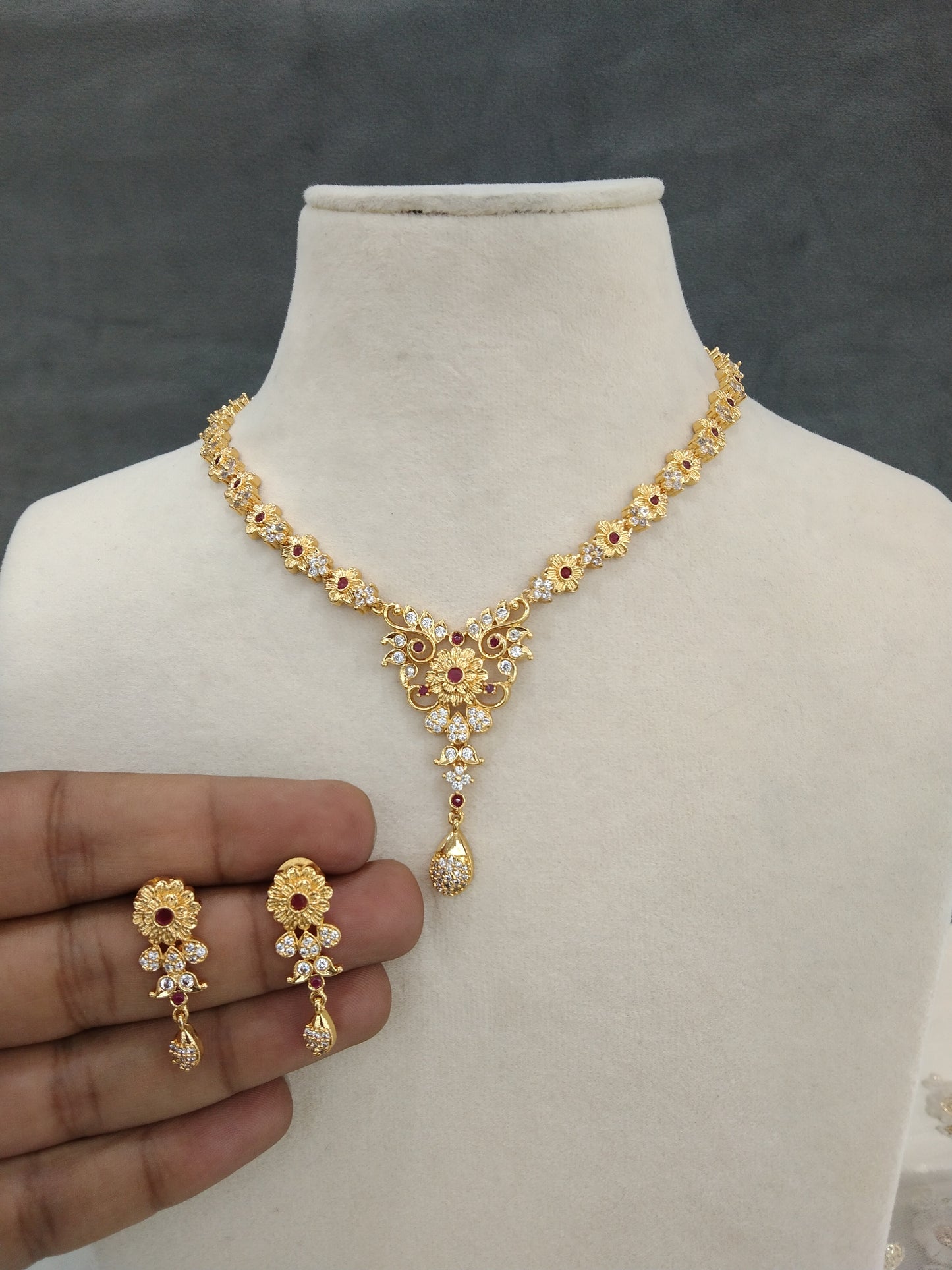 Antique Gold Necklace Jewellery Set/ gold polki necklace Indian tishi Jewellery Online