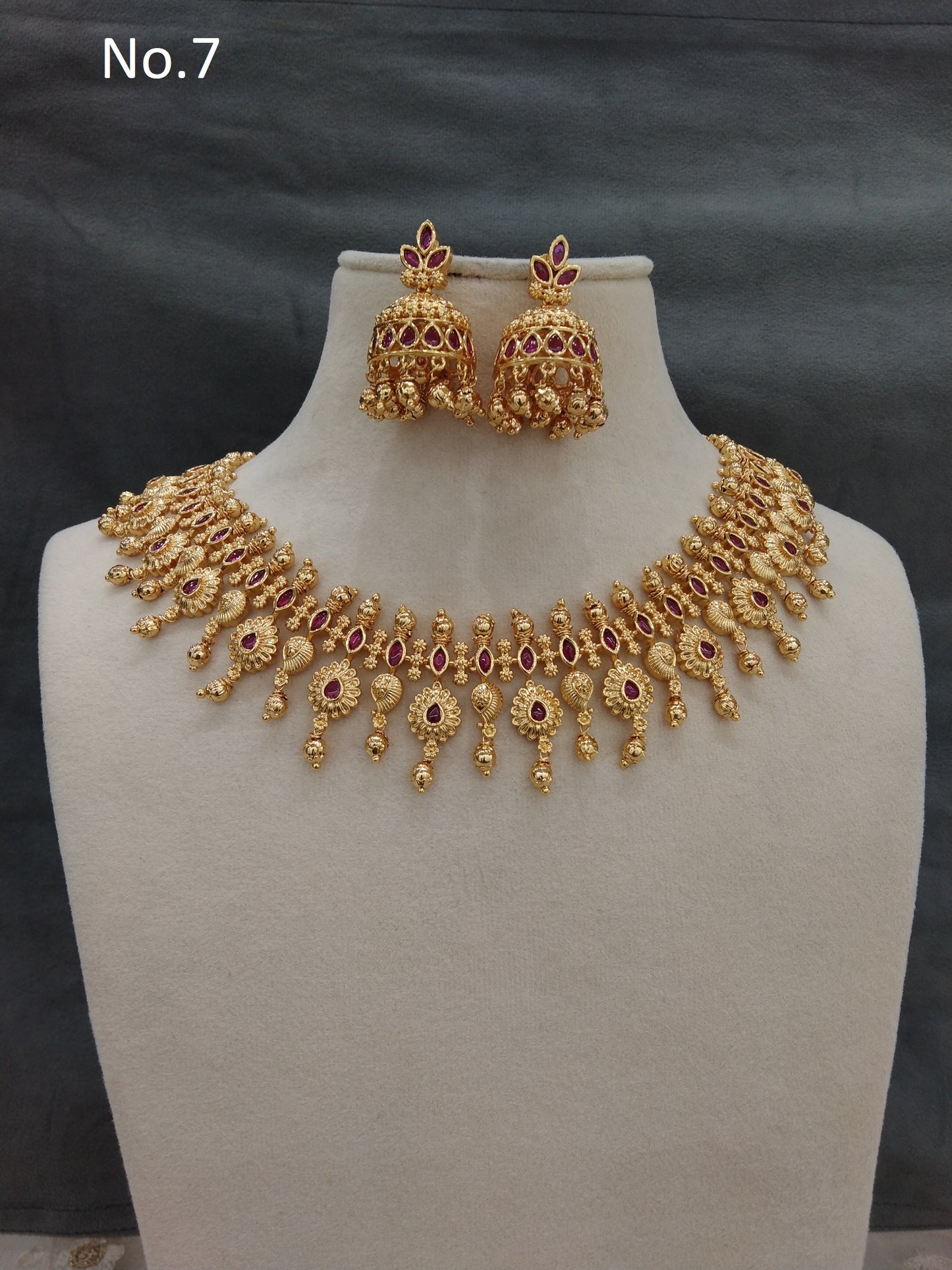 Gold Necklace Jewellery Set/ gold polki necklace Indian tishi Jewellery