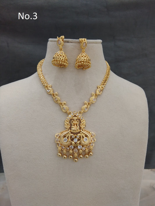 Gold necklace Jewellery Set/ gold polki necklace Indian tishi Jewellery