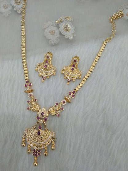 Gold necklace Jewellery Set/ gold polki necklace Indian tishi Jewellery