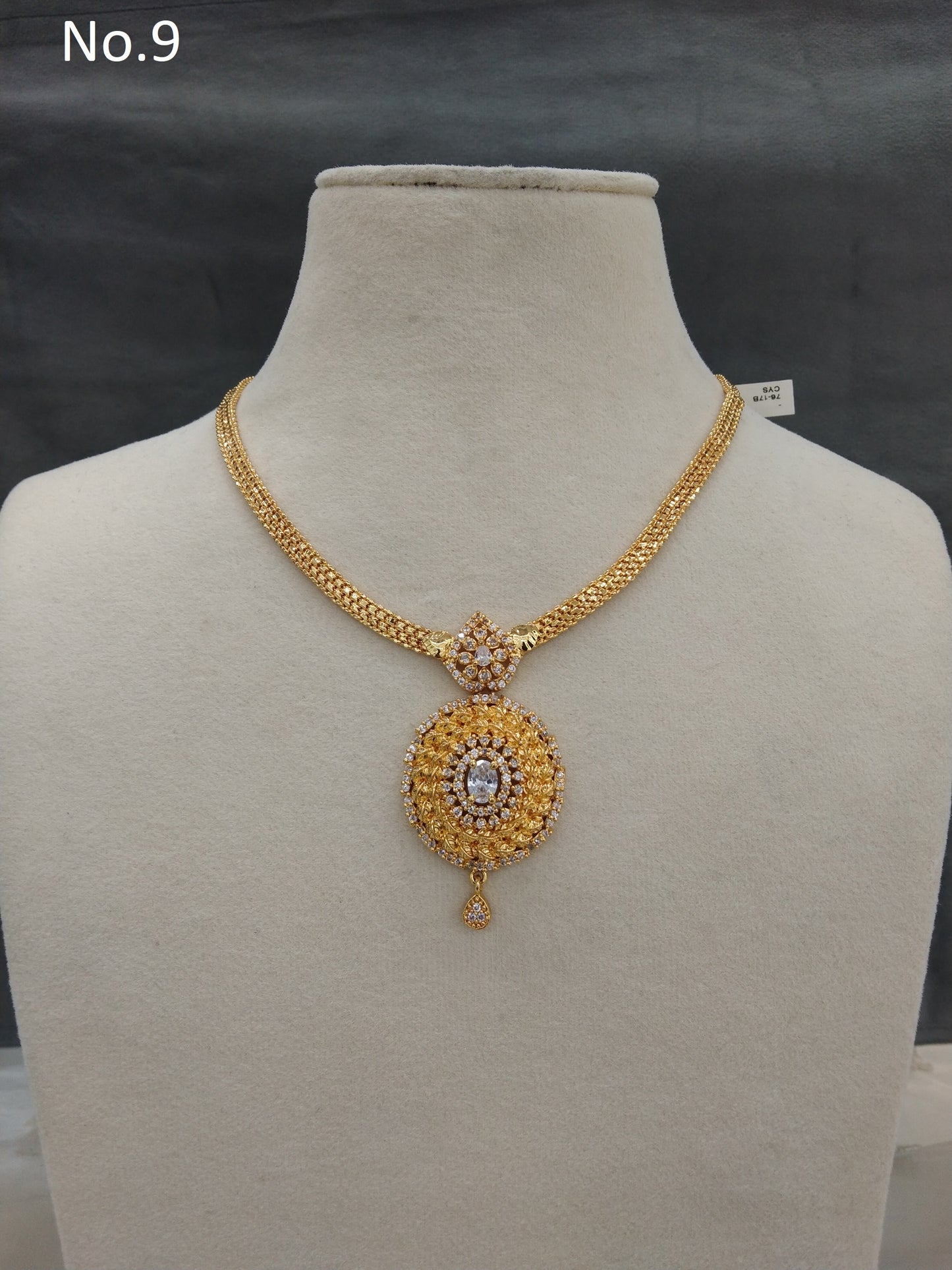 Gold Necklace Jewellery Set/ gold polki necklace Indian tishi Jewellery