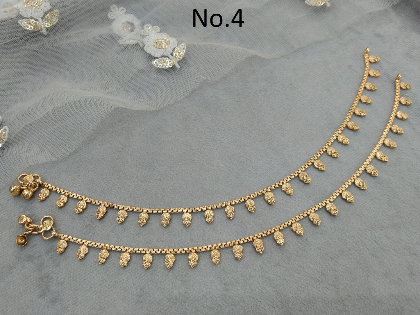 Anklets Foot Bracelet Gold Indian Payal Jhanjar Jewellery Jewellery/Traditional Bollywood Panjeb Jewellery