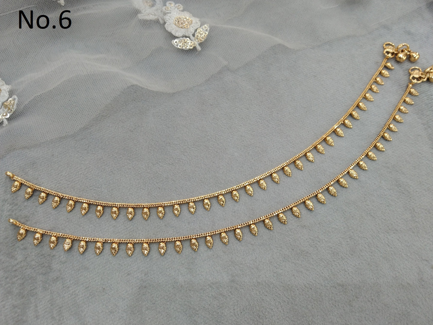 Anklets Foot Bracelet Gold Indian Payal Jhanjar Jewellery Jewellery/Traditional Bollywood Panjeb Jewellery