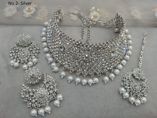 Silver choker Set/ Silver choker set Indian solo Jewellry