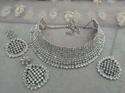 Silver choker Set/ Silver  choker set Indian solo Jewellry