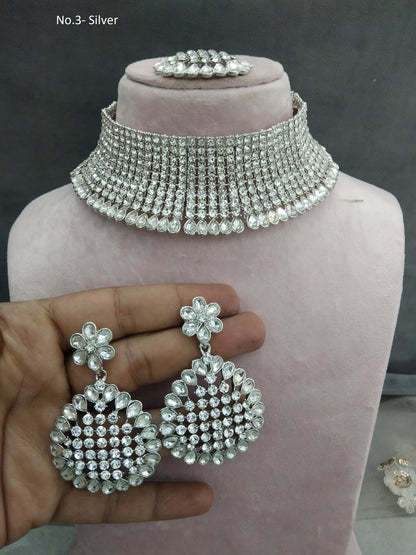 Silver choker Set/ Silver  choker set Indian solo Jewellry